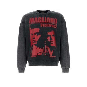 DSQUARED2 Magliano Graphic Sweatshirt Men BLACK Sweaters & Cardigans
